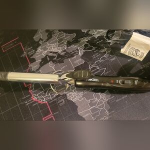 Plugged In Black and Silver Hair Curling Iron